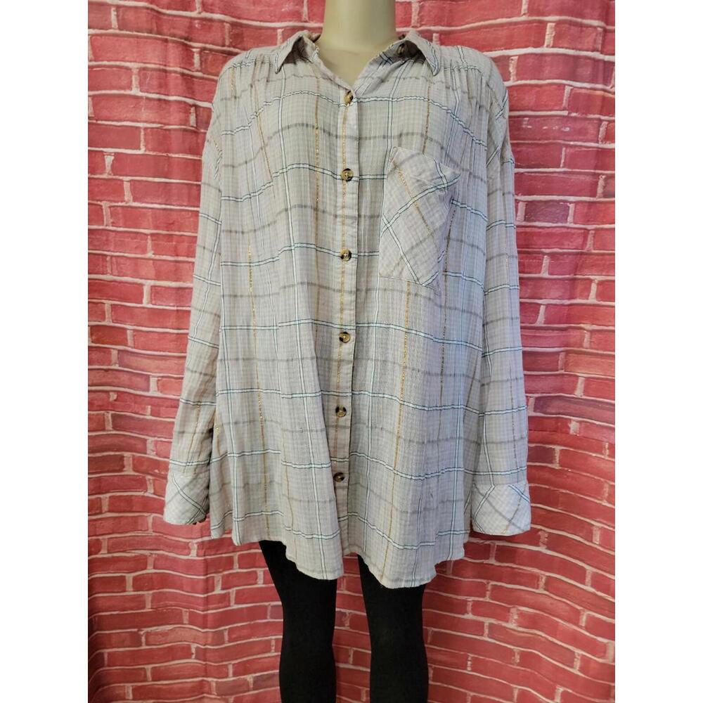 Free People Break My Stride Womens Top Size L Sugar Combo View 4